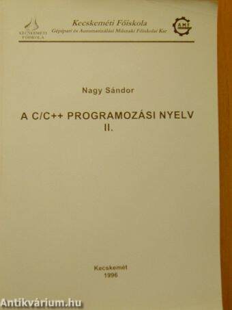 A C/C++ programozási nyelv II.