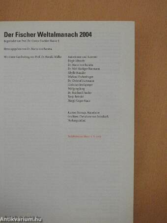 Der Fischer Weltalmanach 2004