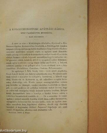 Századok 1889. január 15.