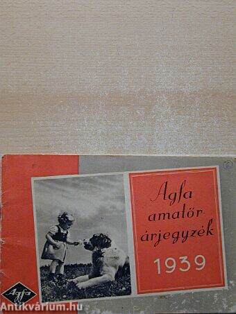 Agfa amatőrárjegyzék 1939.