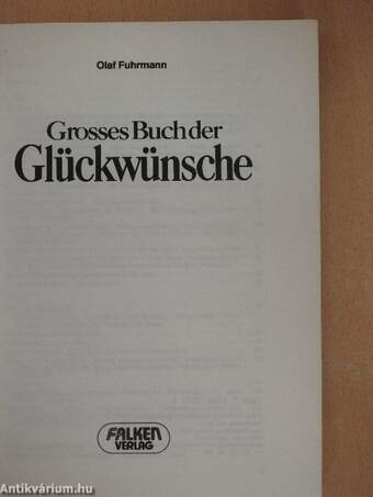 Grosses Buch der Glückwünsche