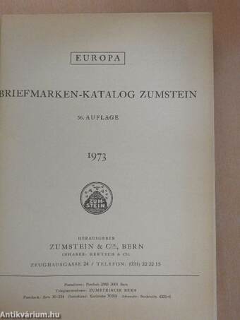 Briefmarken-katalog Zumstein - Europa 1973