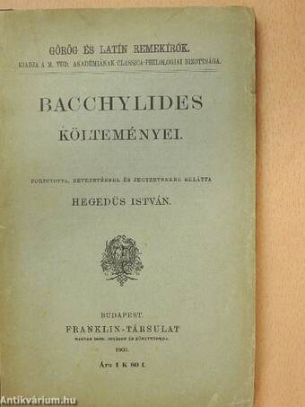 Bacchylides költeményei