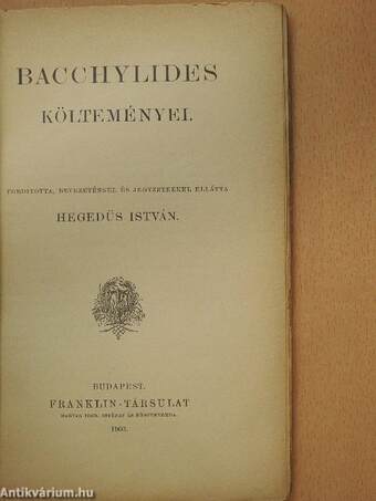 Bacchylides költeményei