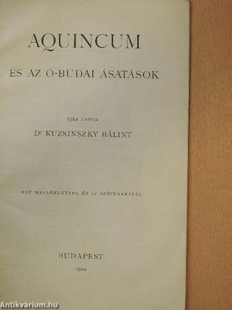 Aquincum és az ó-budai ásatások