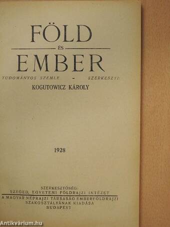 Föld és Ember 1928/5-6.