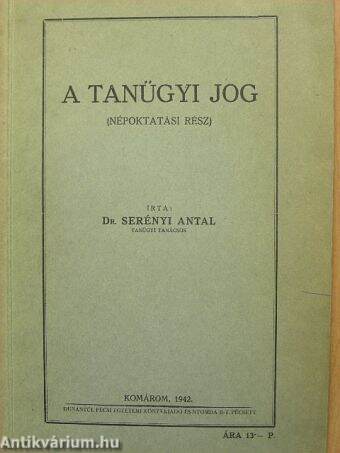 A tanügyi jog