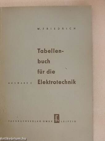 Tabellenbuch für die Elektrotechnik