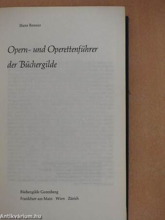 Opern- und Operettenführer der Büchergilde