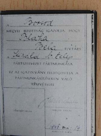 Blaha Béla (minikönyv) - Plakettel