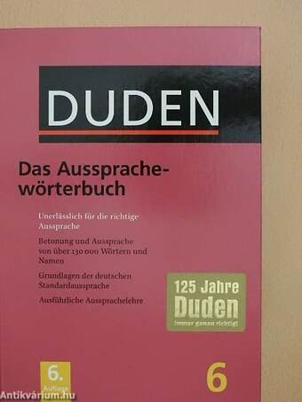 Duden 6 - Aussprachewörterbuch