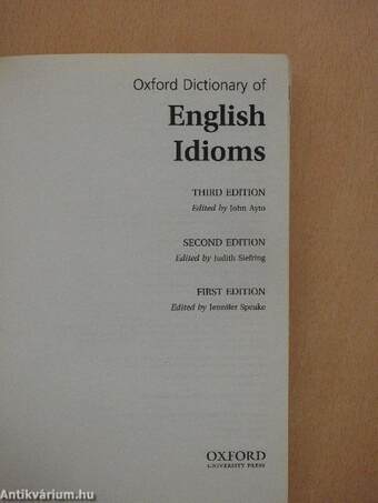 Oxford Dictionary of English Idioms