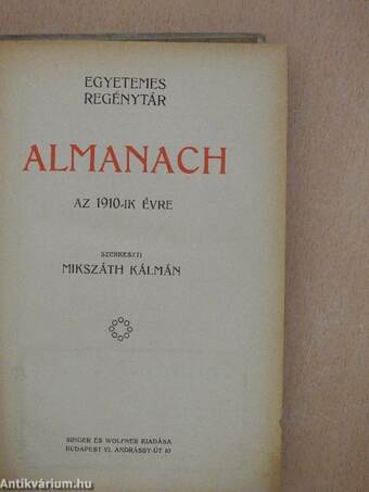 Almanach az 1910-ik évre