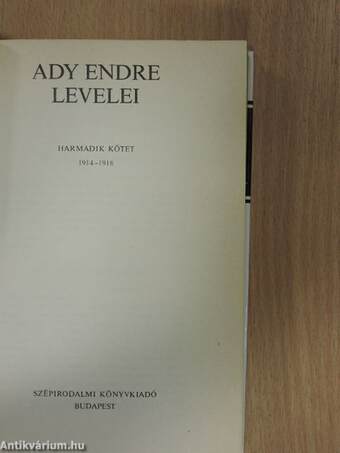 Ady Endre levelei 3.