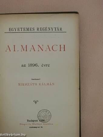 Almanach az 1896. évre