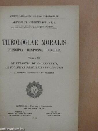 Theologiae Moralis III.