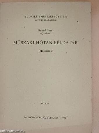 Műszaki hőtan példatár