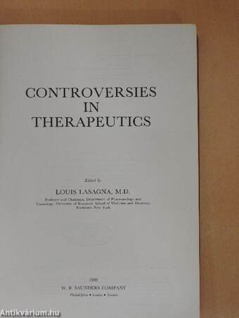 Controversies in Therapeutics