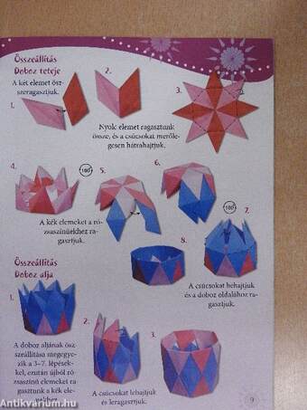 Origami lakásdíszítés