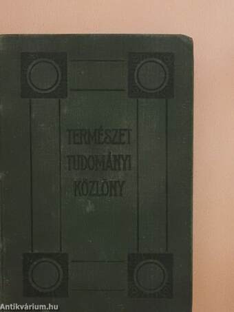 Természettudományi Közlöny 1935. január-december/Pótfüzetek a Természettudományi Közlönyhöz 1935. január-december