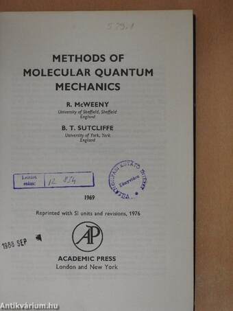 Methods of Molecular Quantum Mechanics