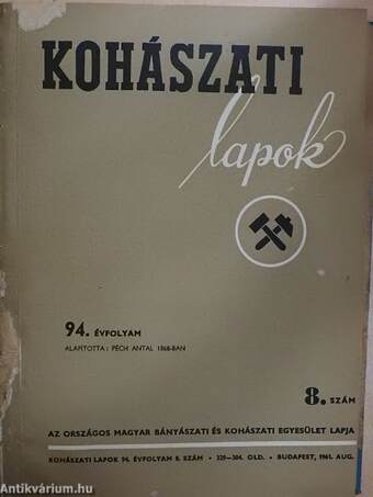 Kohászati Lapok 1961. (nem teljes évfolyam)