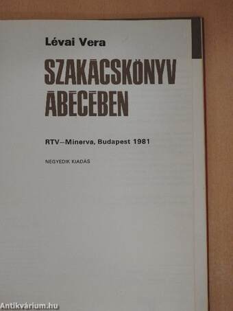 Szakácskönyv ábécében