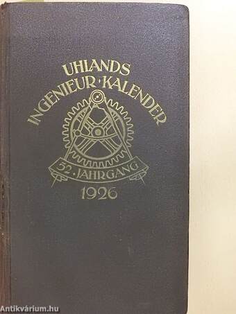 Uhlands Ingenieur-Kalender 1926 I-II.