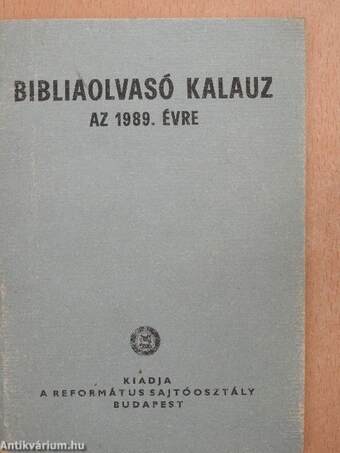 Bibliaolvasó kalauz az 1989. évre