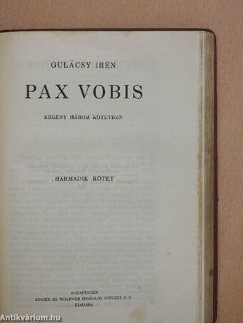 Pax Vobis I-III.