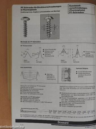 Bossard Fortschrittliche Elemente für die Verbindungstechnik/Eléments avancés pour la technique d'assemblage 1988/90