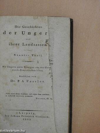 Die Geschichten der Unger und ihrer Landsassen IX. (töredék)