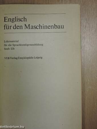 Englisch für den Maschinenbau