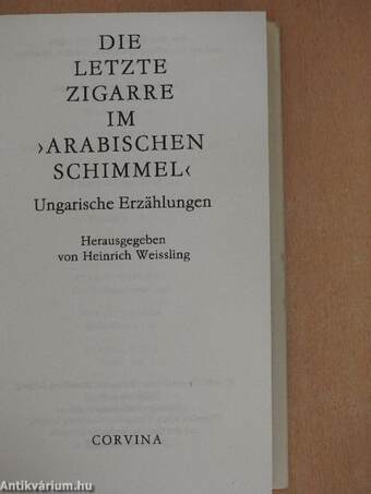 Die letzte zigarre im "Arabischen Schimmel"