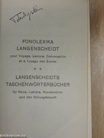 Taschenwörterbuch der französischen und deutschen Sprache I.