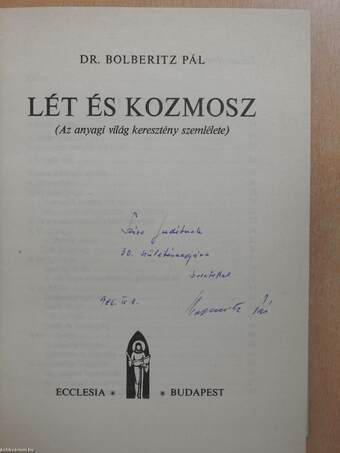 Lét és kozmosz (dedikált példány)