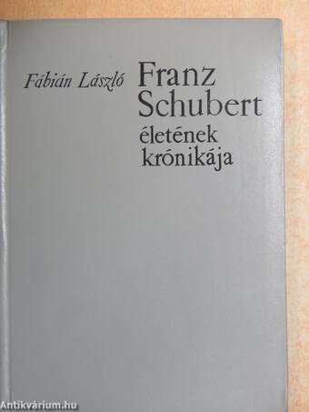 Franz Schubert életének krónikája