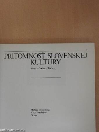 Prítomnost slovenskej kultúry