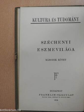 Széchenyi eszmevilága II.