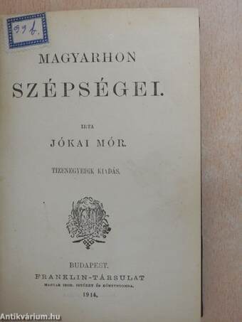 Fortunatus Imre/Magyarhon szépségei/Elbeszélések