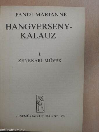 Hangversenykalauz I.