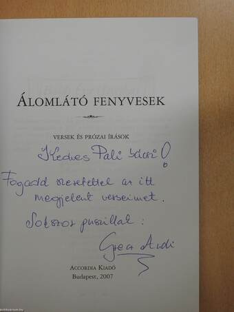 Álomlátó fenyvesek (dedikált példány)