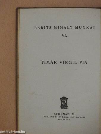 Timár Virgil fia