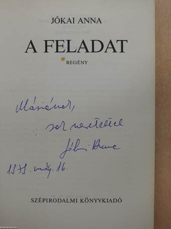 A feladat (dedikált példány)