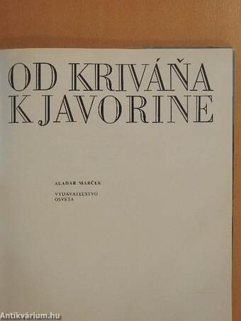 Od Krivána k Javorine