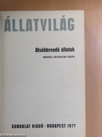 Urania Állatvilág - Alsóbbrendű állatok