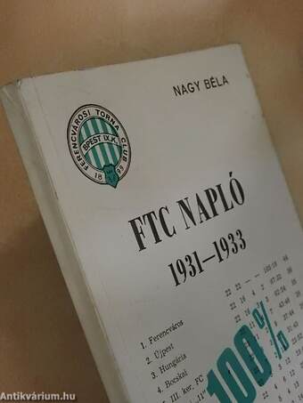 FTC Napló 1931-1933