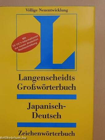 Langenscheidts Grosswörterbuch Japanisch-Deutsch