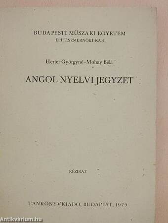 Angol nyelvi jegyzet