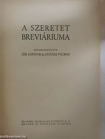 A szeretet breviáriuma